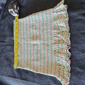 EUC Zara floral smocked skirt.  12" waist X 12 1/2 waist to hem.